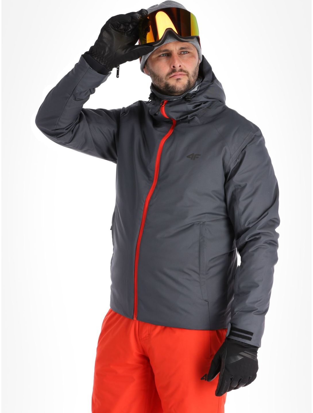 4F, Technical Jacket  M305 AA Jas gevoerd heren Anthracite Grijs 