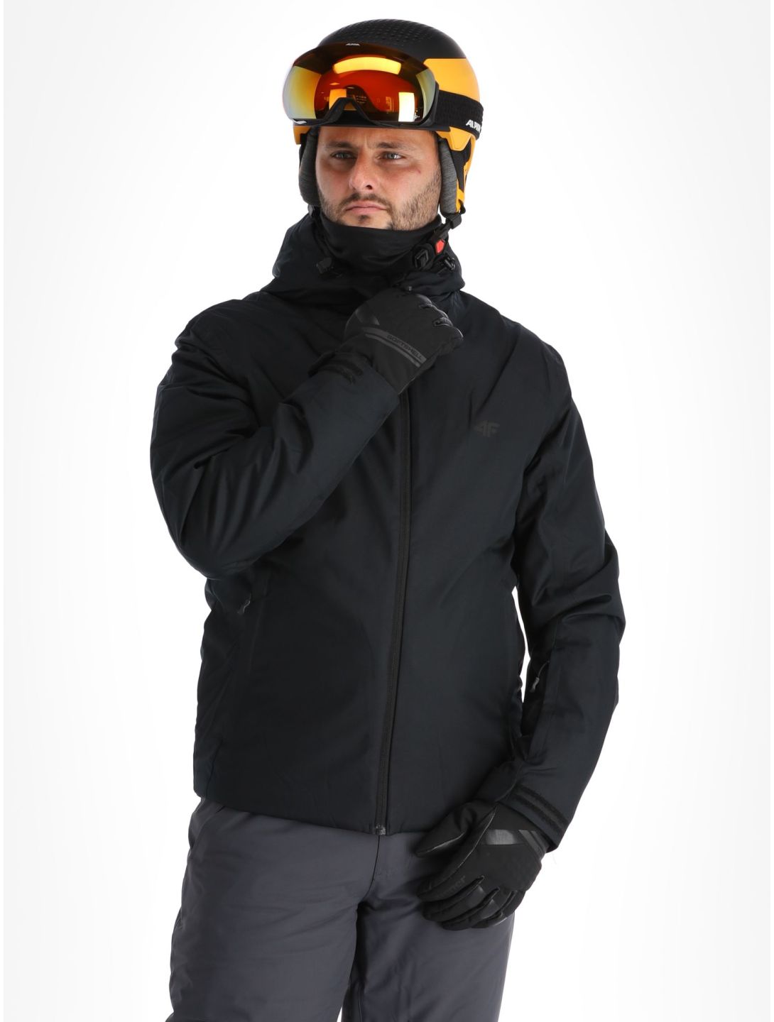 4F, Technical Jacket  M305 AA Jas gevoerd heren Deep Black Zwart 