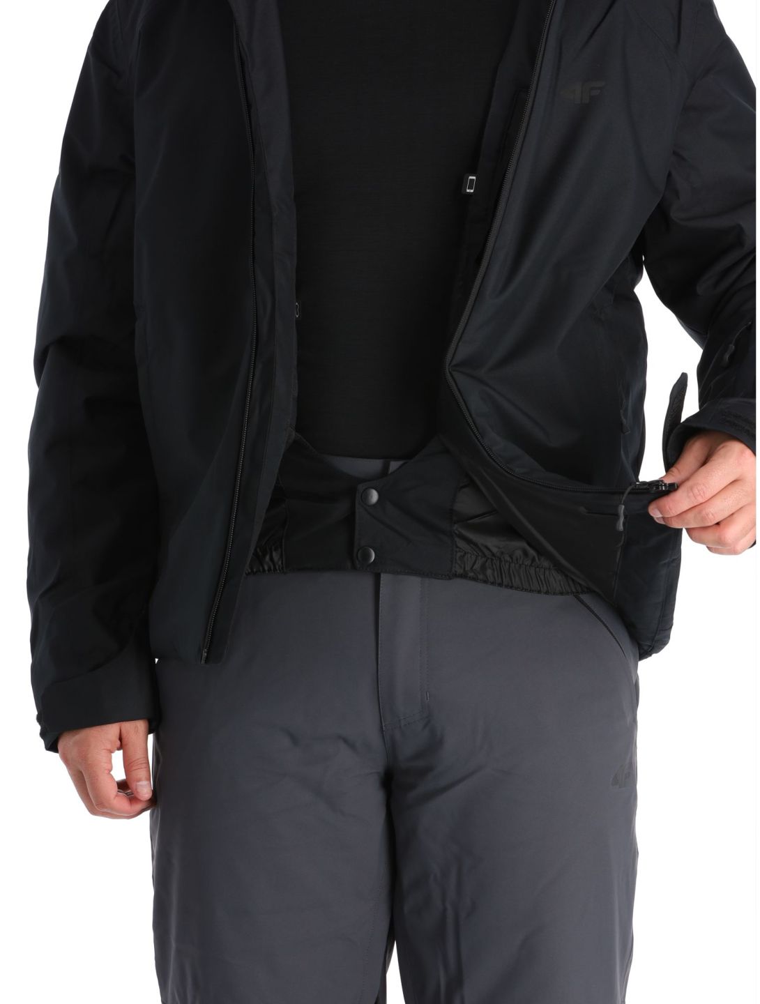 4F, Technical Jacket  M305 AA Jas gevoerd heren Deep Black Zwart 