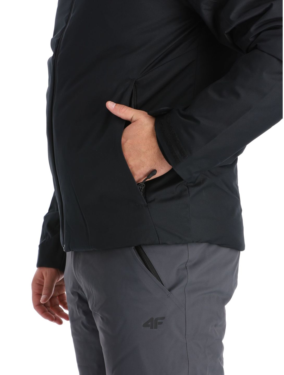 4F, Technical Jacket  M305 AA Jas gevoerd heren Deep Black Zwart 