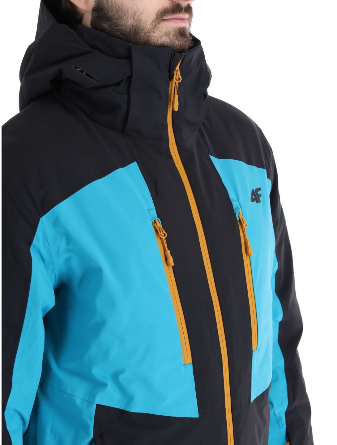 4F, Technical Jacket  M345 AA Jas gevoerd heren Turquoise Turquoise, Zwart 