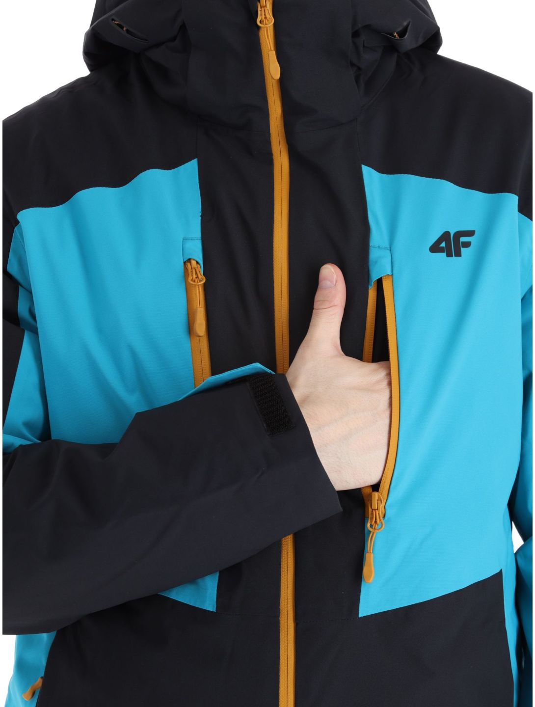 4F, Technical Jacket  M345 AA Jas gevoerd heren Turquoise Turquoise, Zwart 