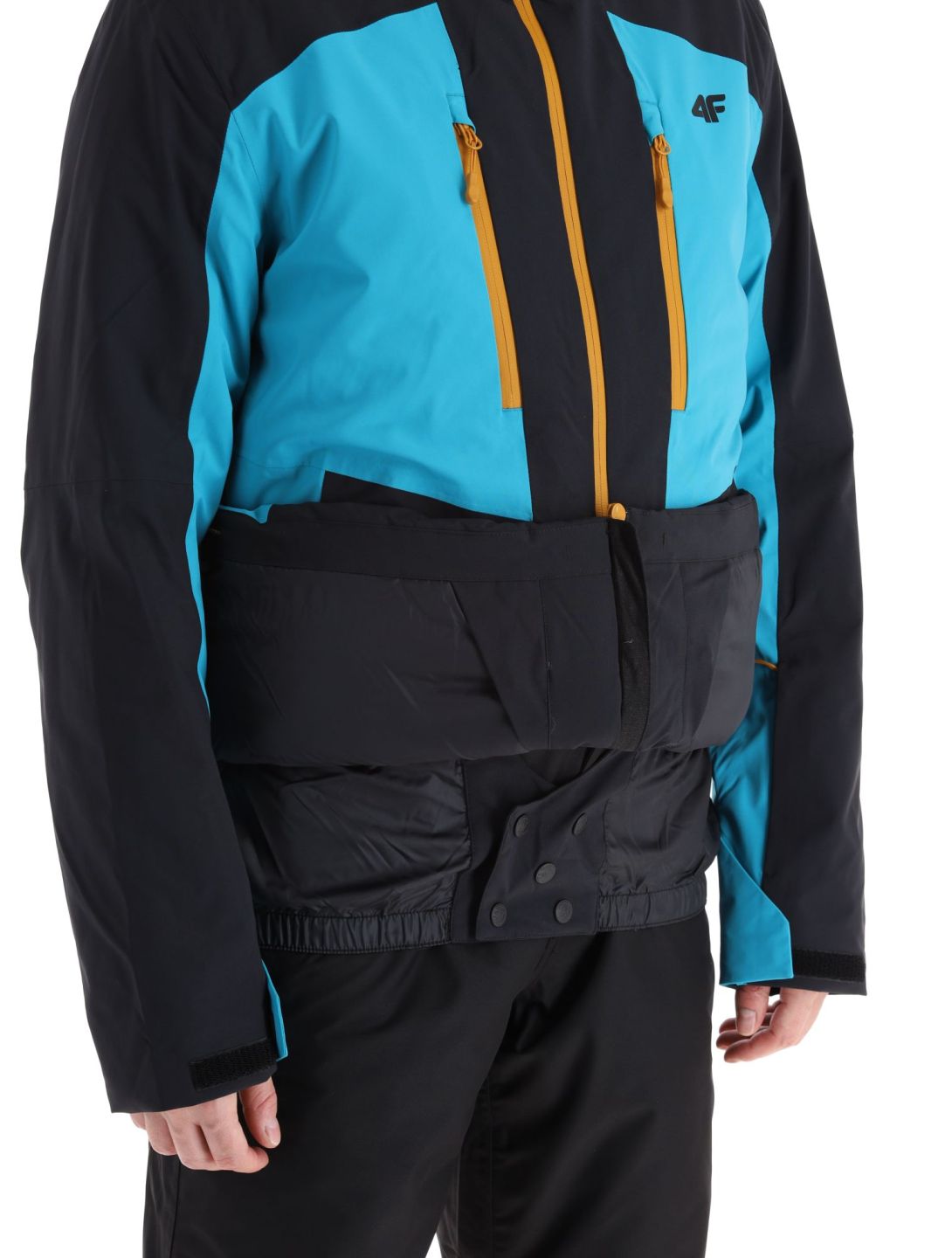 4F, Technical Jacket  M345 AA Jas gevoerd heren Turquoise Turquoise, Zwart 