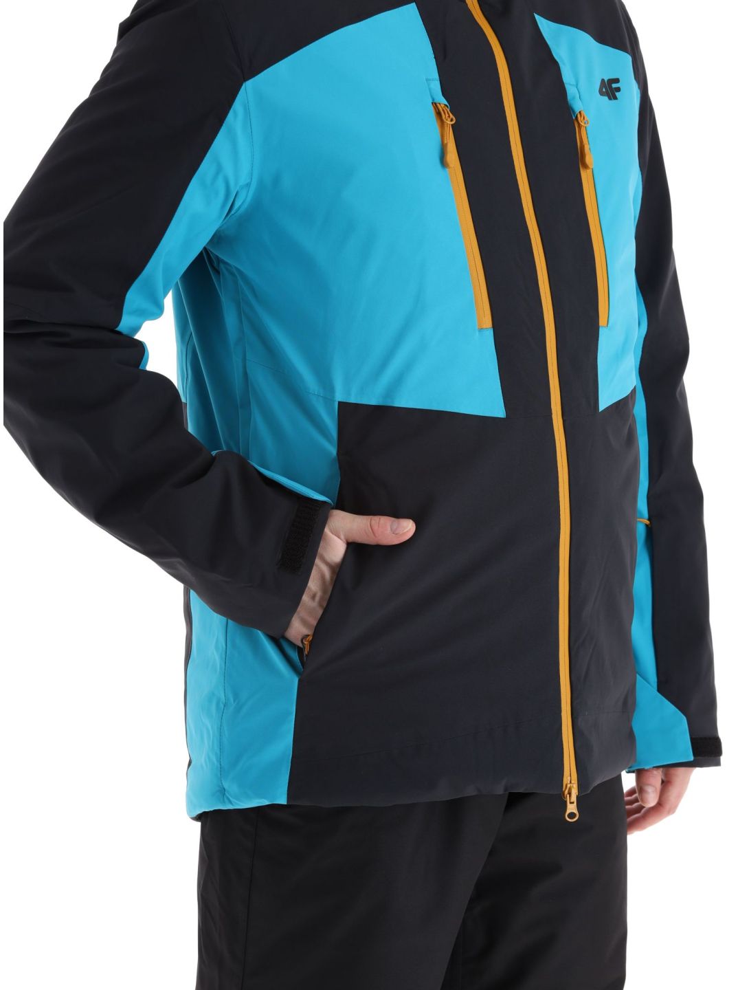 4F, Technical Jacket  M345 AA Jas gevoerd heren Turquoise Turquoise, Zwart 