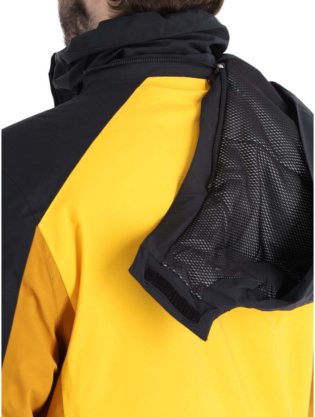 4F, Technical Jacket  M345 AA Jas gevoerd heren Yellow Bruin, Geel, Zwart 