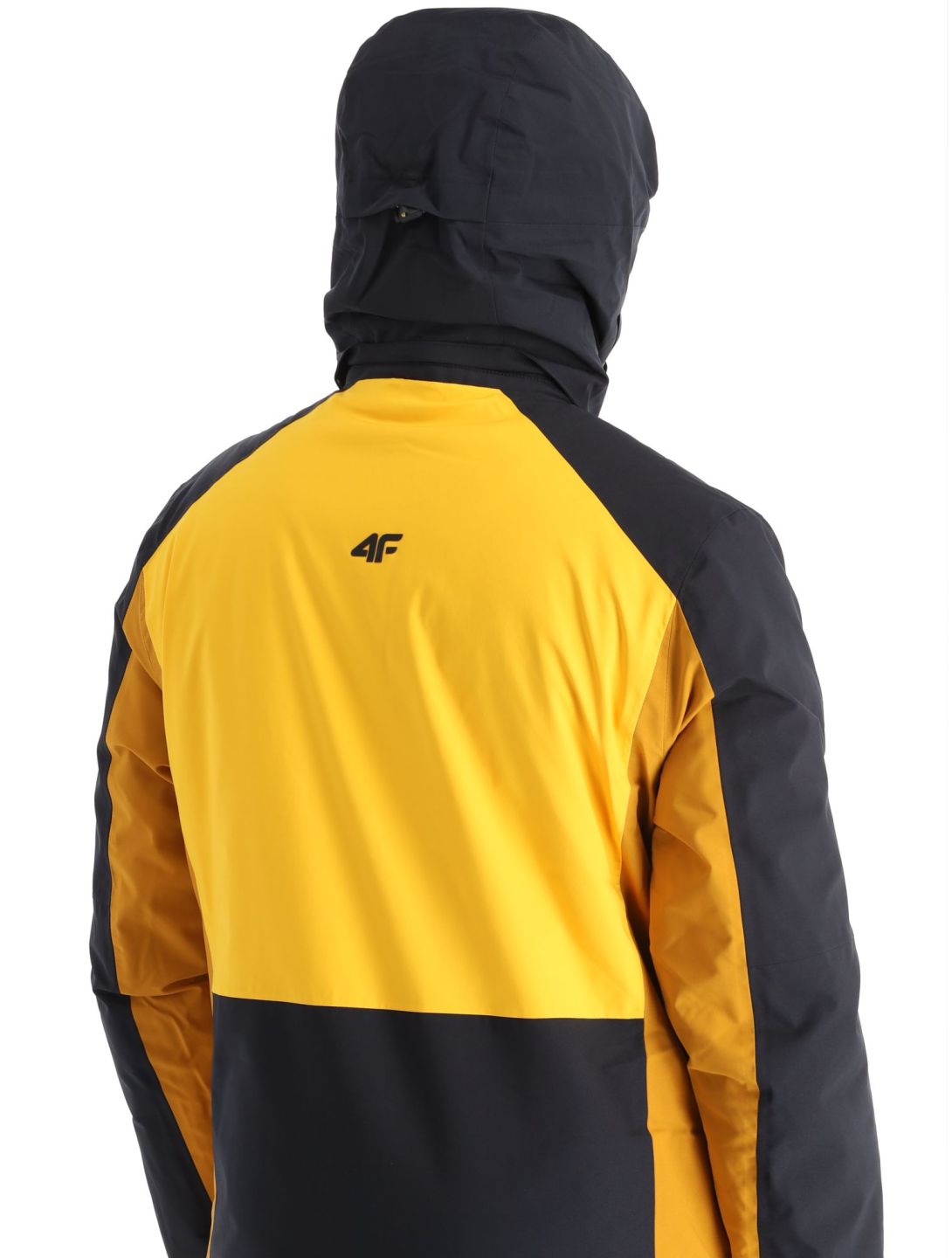 4F, Technical Jacket  M345 AA Jas gevoerd heren Yellow Bruin, Geel, Zwart 