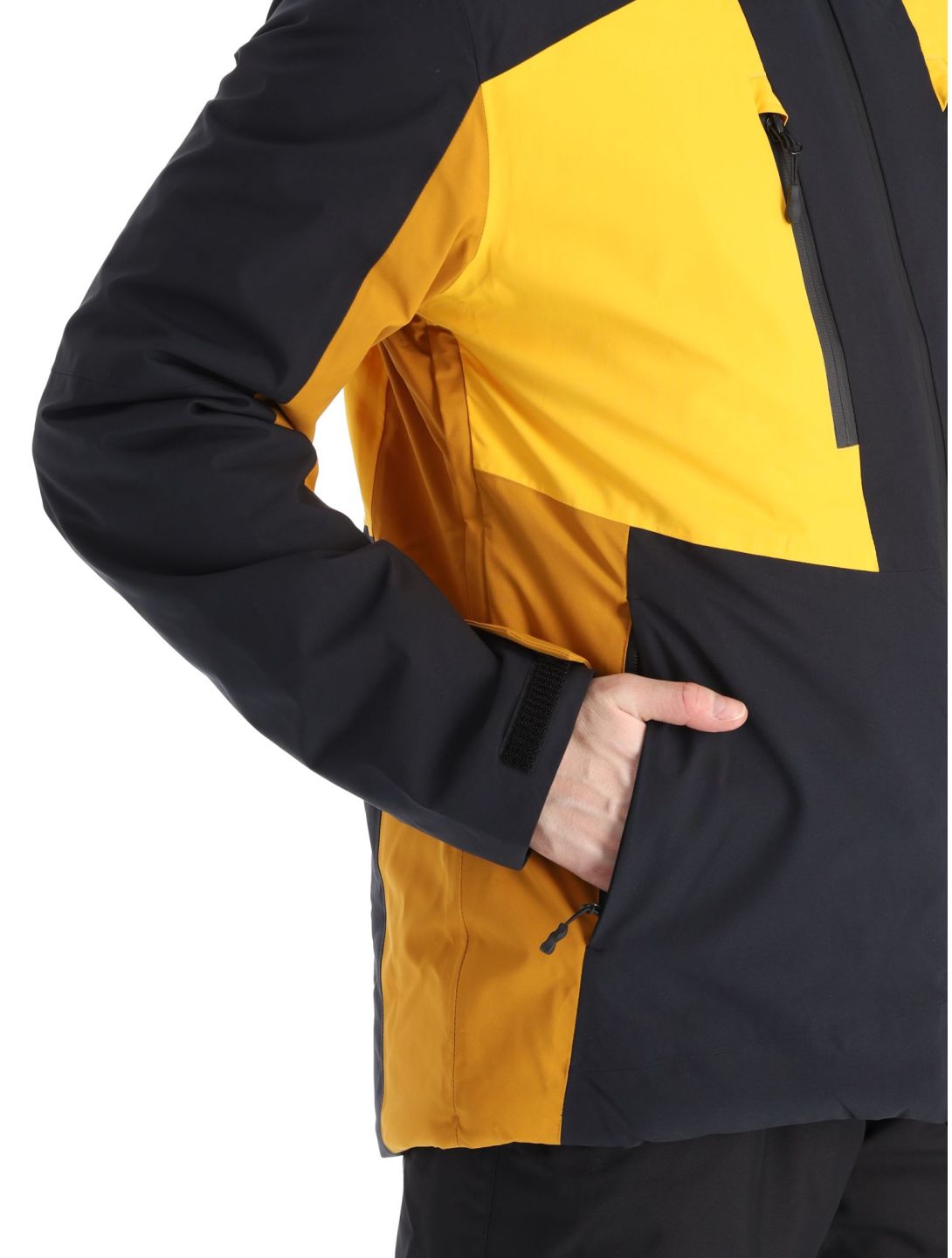 4F, Technical Jacket  M345 AA Jas gevoerd heren Yellow Bruin, Geel, Zwart 