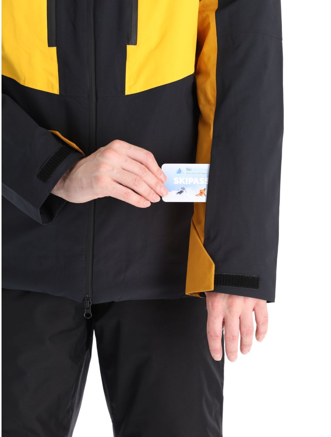 4F, Technical Jacket  M345 AA Jas gevoerd heren Yellow Bruin, Geel, Zwart 