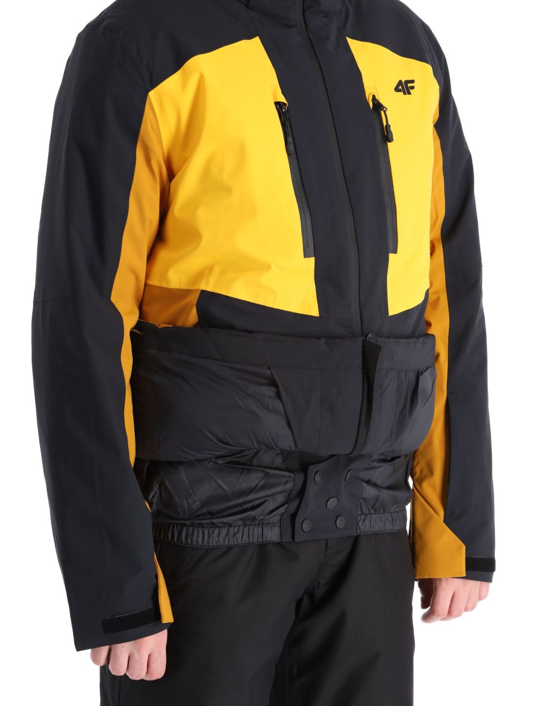 4F, Technical Jacket  M345 AA Jas gevoerd heren Yellow Bruin, Geel, Zwart 