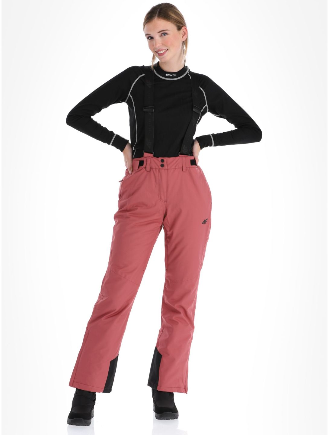 4F, Trousers Fnk  F400 BA Skibroek Gevoerd dames Dark Pink Roze 