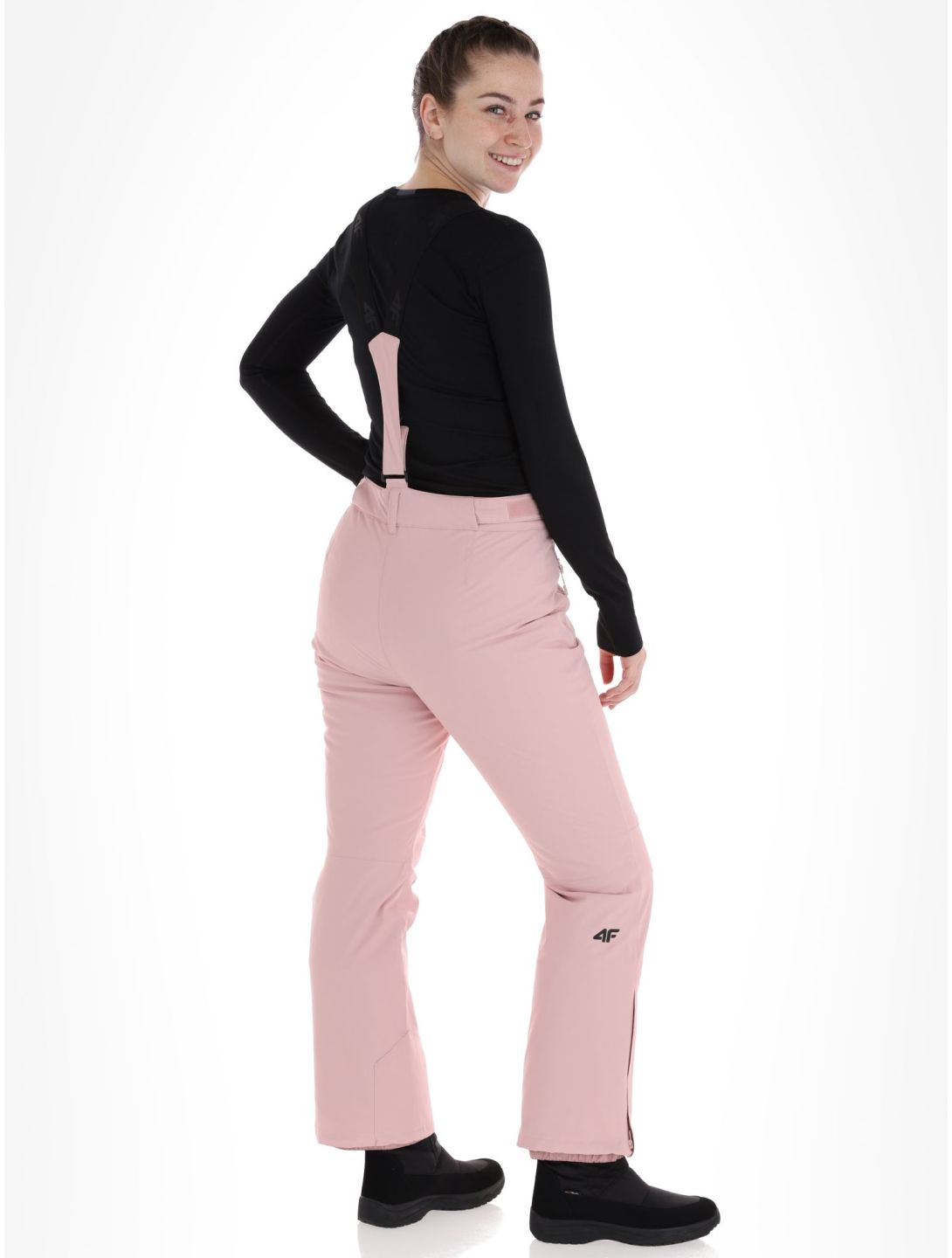 4F, Trousers Fnk  F419 BA Skibroek Gevoerd dames Light Pink Roze 