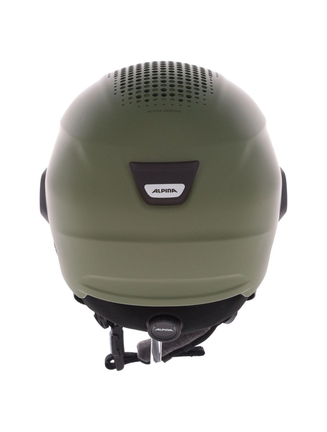 Alpina, Alto Q-Lite skihelm met vizier unisex Olive Matt groen 