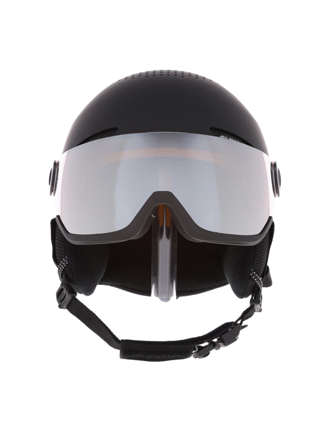 Alpina, Arber Visor Q Lite skihelm met vizier unisex matt zwart 