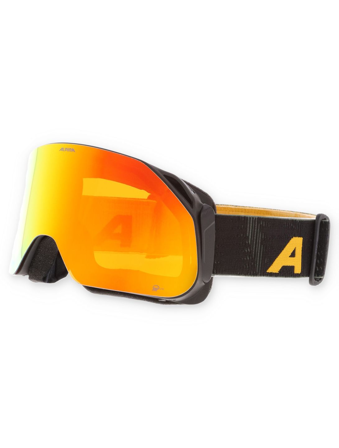 Alpina, Blackcomb Q-Lite skibril unisex Black-Yellow Matt geel, zwart 