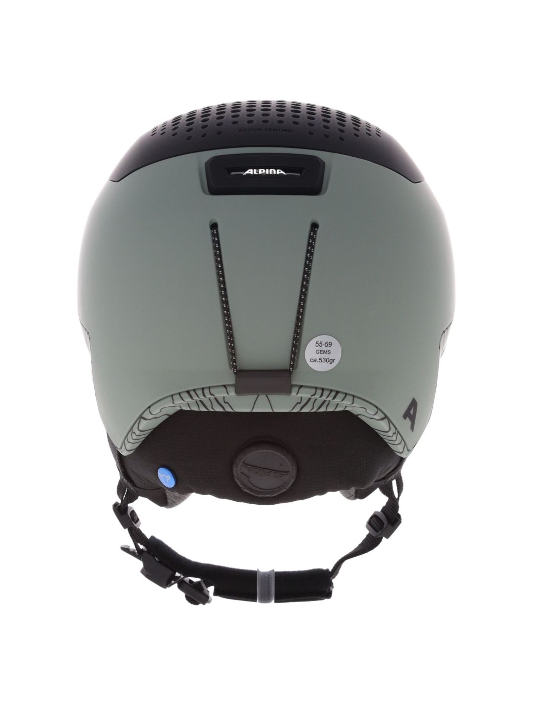 Alpina, Gems skihelm unisex Willow Green Black Matt groen, zwart 