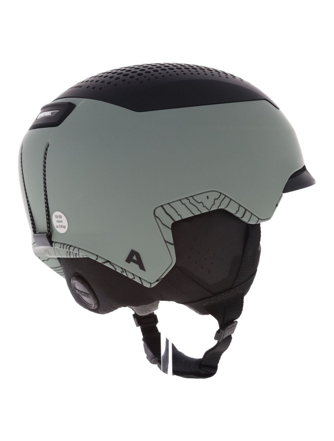 Alpina, Gems skihelm unisex Willow Green Black Matt groen, zwart 