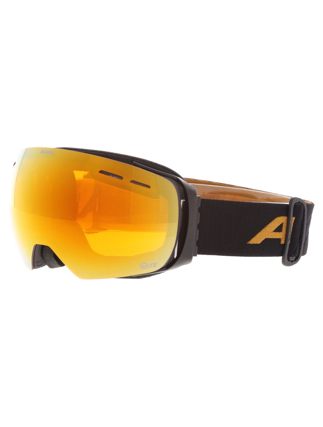 Alpina, Granby Q-lite PA Goggles unisex Black Gold Matt Zwart 