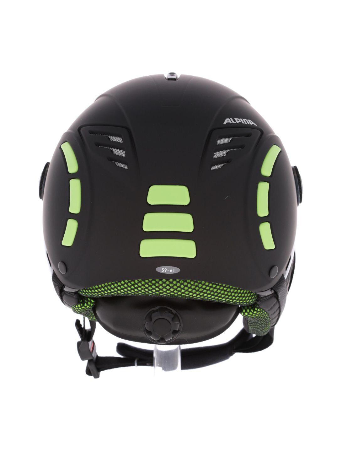 Alpina, Jump 2.0 Hm skihelm met vizier unisex Matt Lime groen, zwart 