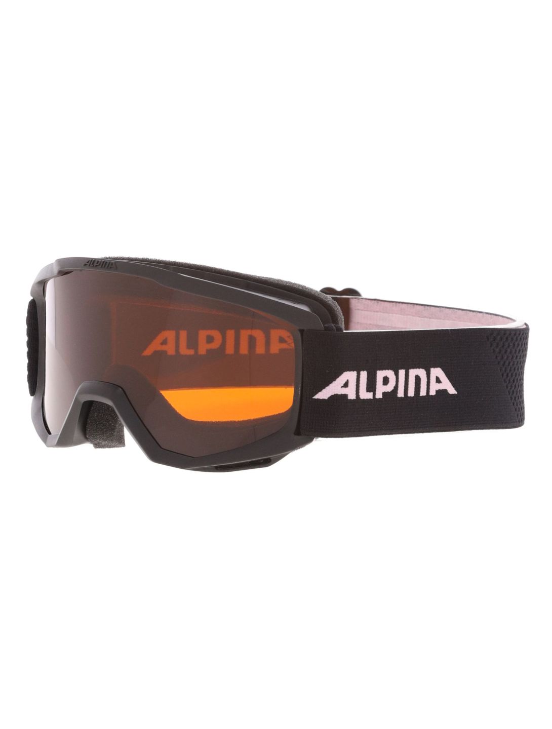 Alpina, Piney PA Goggles kinderen Black-Rose Matt Roze, Zwart 