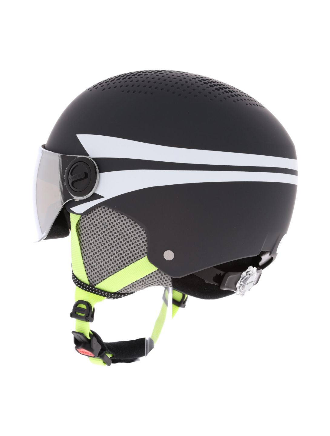 Alpina, Zupo Visor Q-Lite skihelm met vizier kinderen Charcoal-Neon Matt grijs 