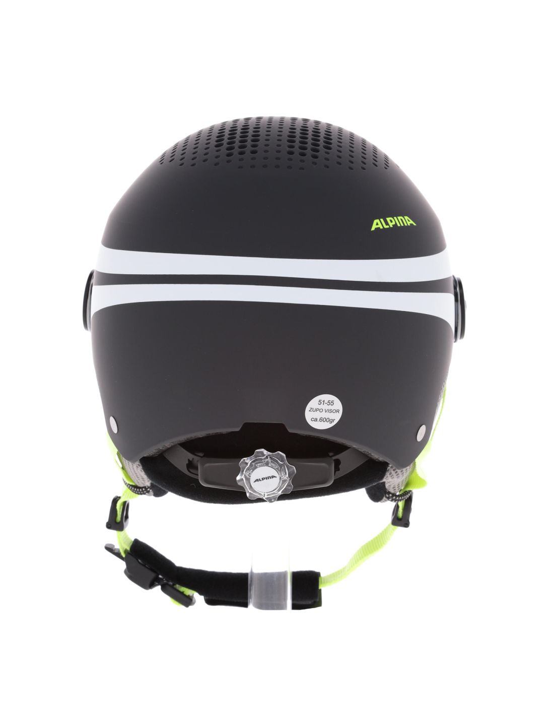 Alpina, Zupo Visor Q-Lite skihelm met vizier kinderen Charcoal-Neon Matt grijs 