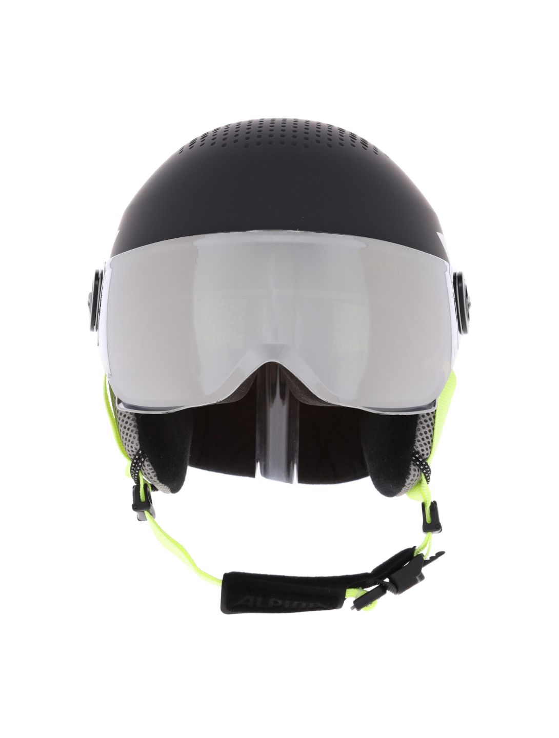 Alpina, Zupo Visor Q-Lite skihelm met vizier kinderen Charcoal-Neon Matt grijs 