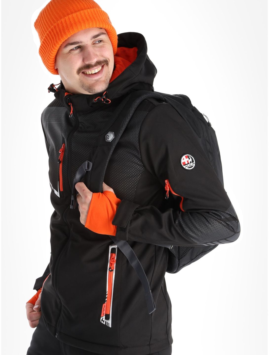 Aulp, Nevim softshell ski-jas heren Black zwart 