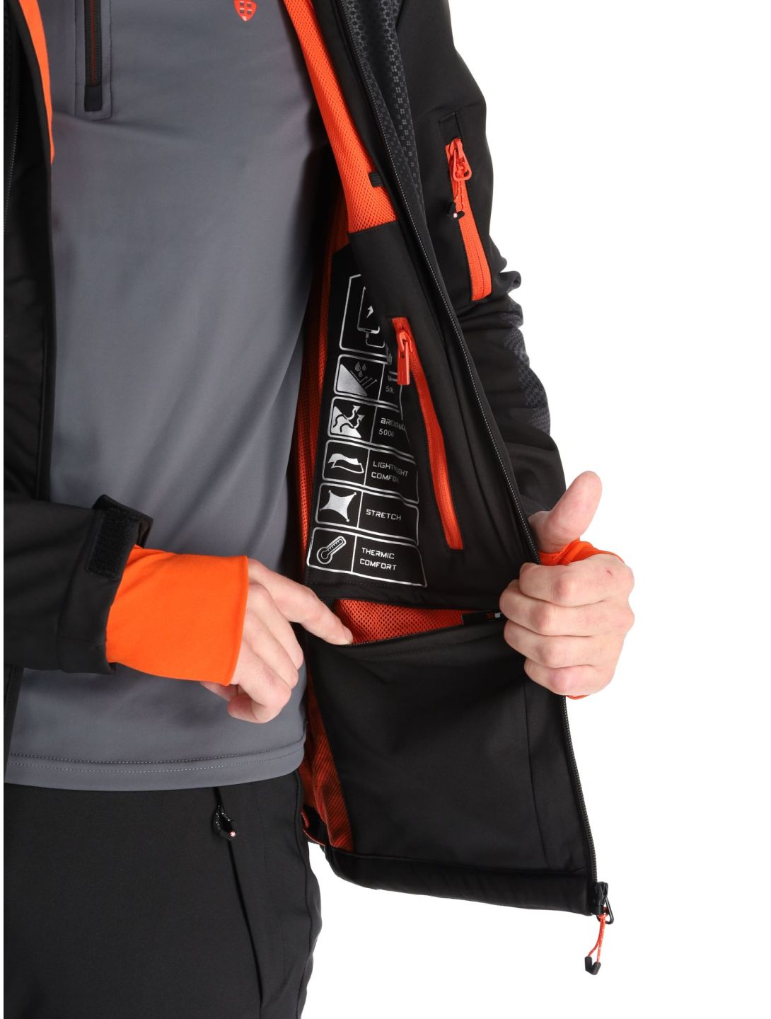 Aulp, Nevim softshell ski-jas heren Black zwart 