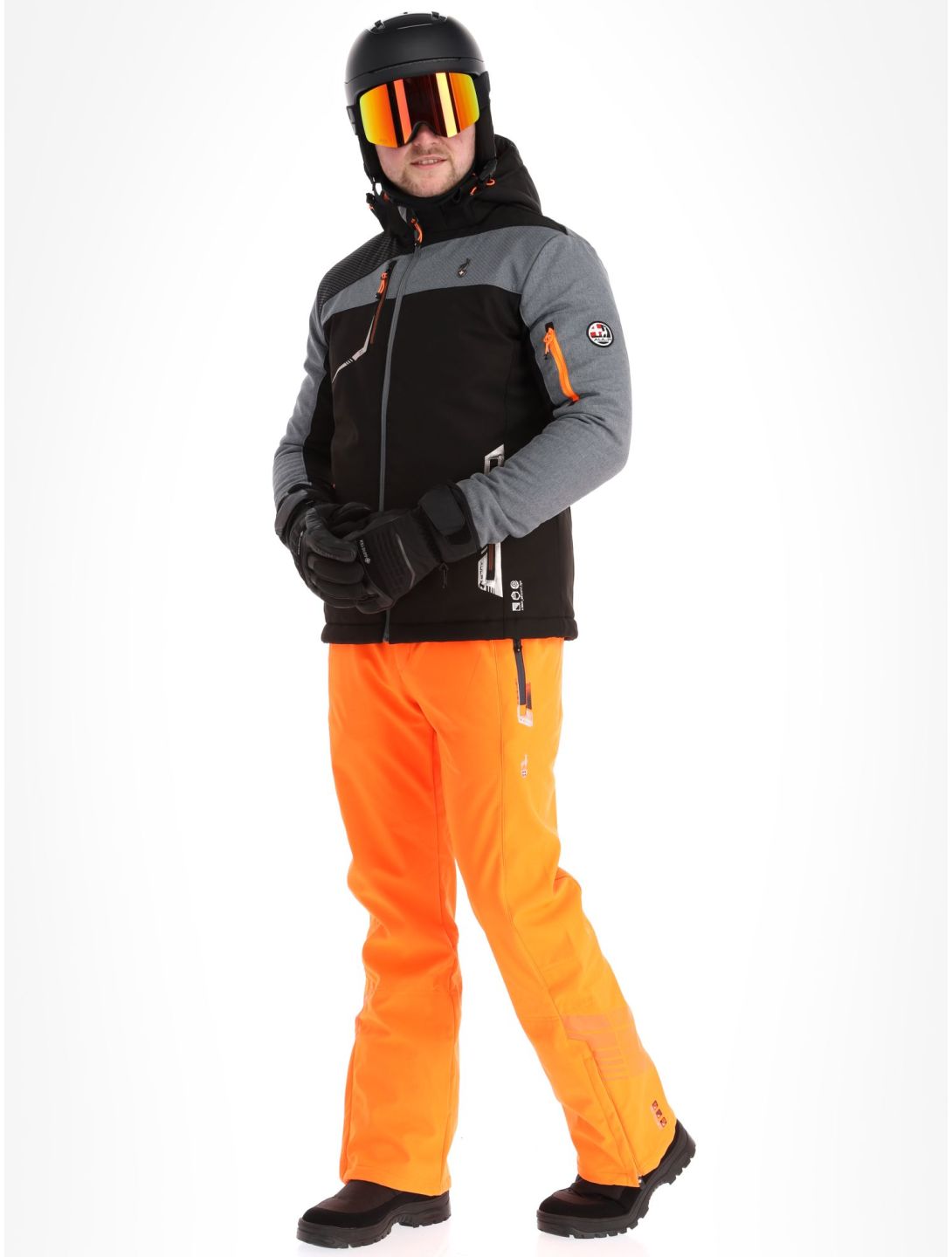 Aulp, Nobel softshell ski-jas heren Grey grijs, zwart 