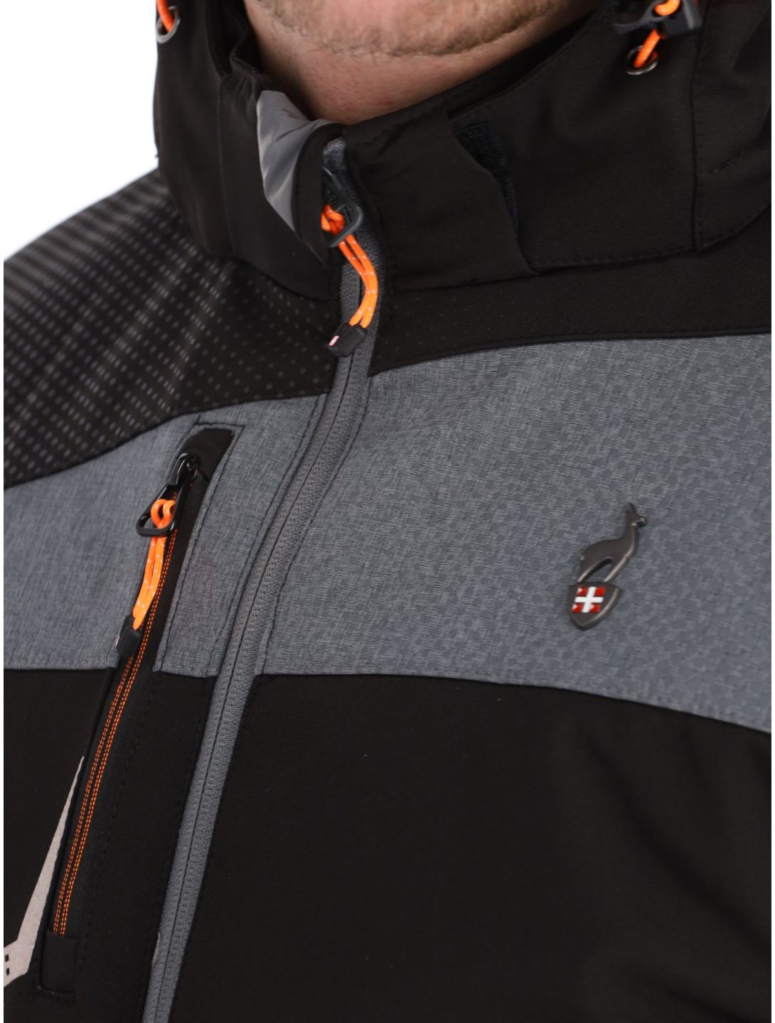 Aulp, Nobel softshell ski-jas heren Grey grijs, zwart 