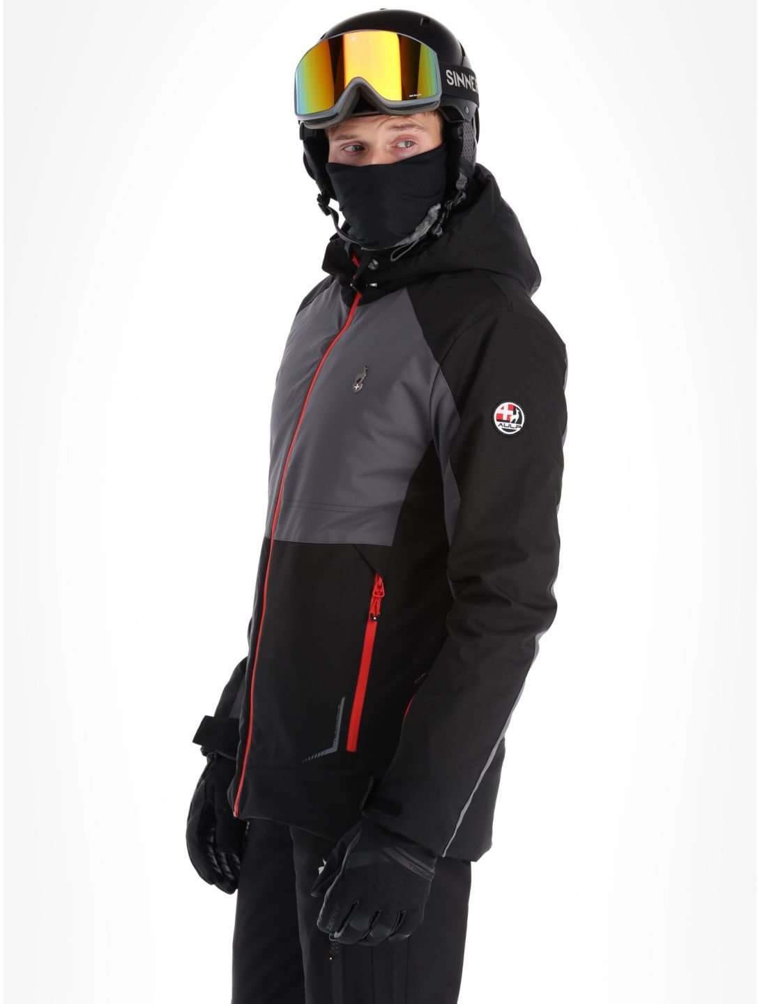 Aulp, Sando ski-jas heren Anthracite grijs, zwart 