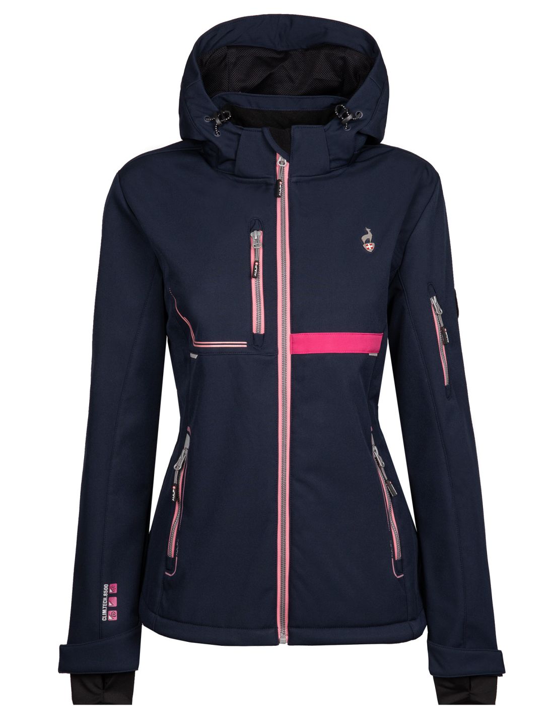 Aulp, Vespa softshell ski-jas dames Navy blauw 