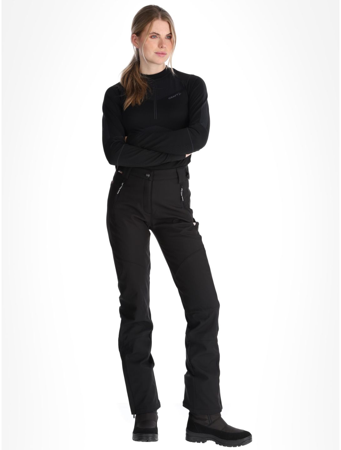 Aulp, Vinie softshell skibroek dames Black zwart 