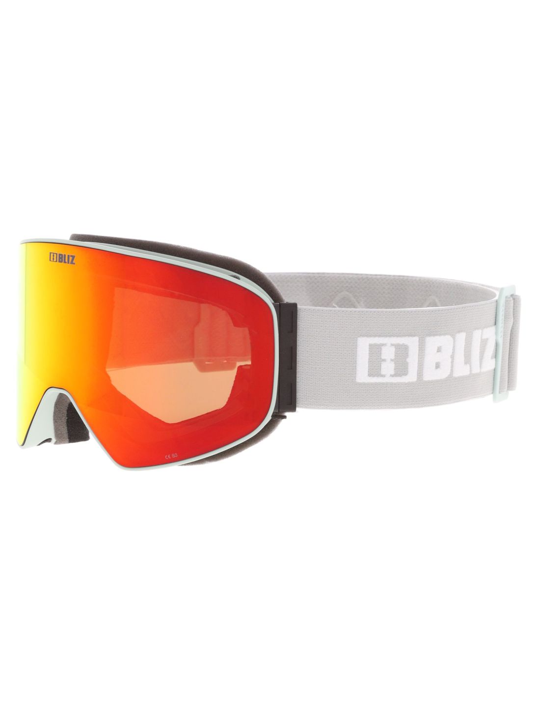 Bliz, Flow skibril unisex Matte Light Grey - Brown w Red Multi grijs 