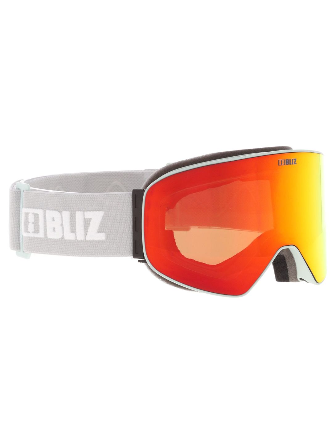 Bliz, Flow skibril unisex Matte Light Grey - Brown w Red Multi grijs 