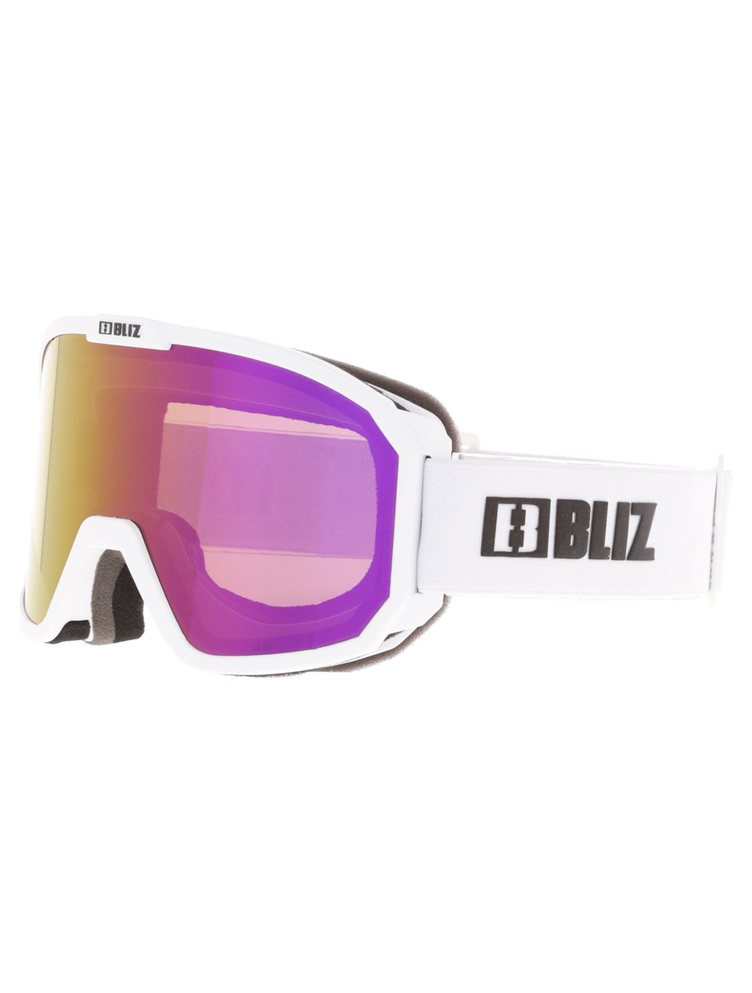 Bliz, Rave skibril unisex Matte White - Brown w Pink Multi wit 