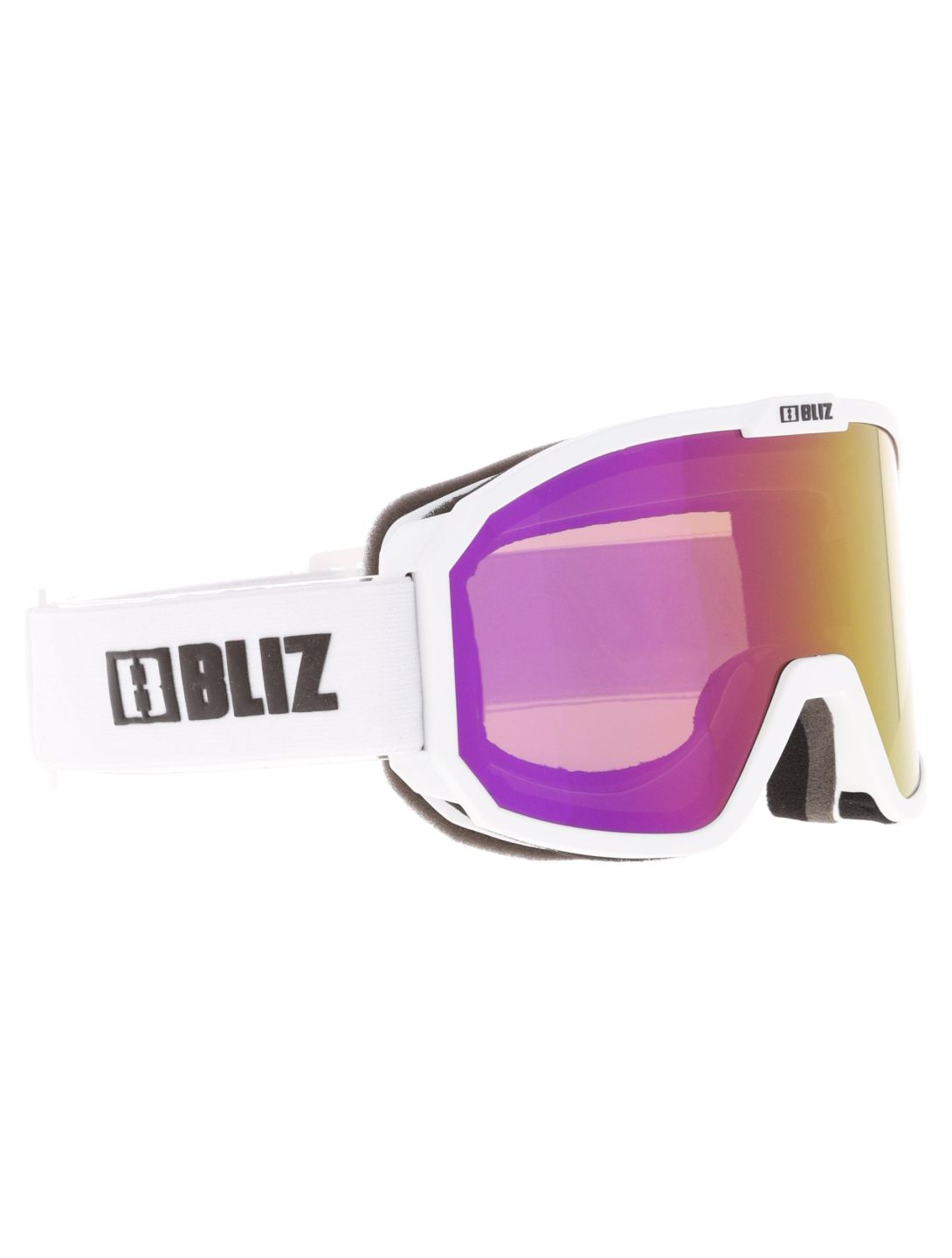 Bliz, Rave skibril unisex Matte White - Brown w Pink Multi wit 