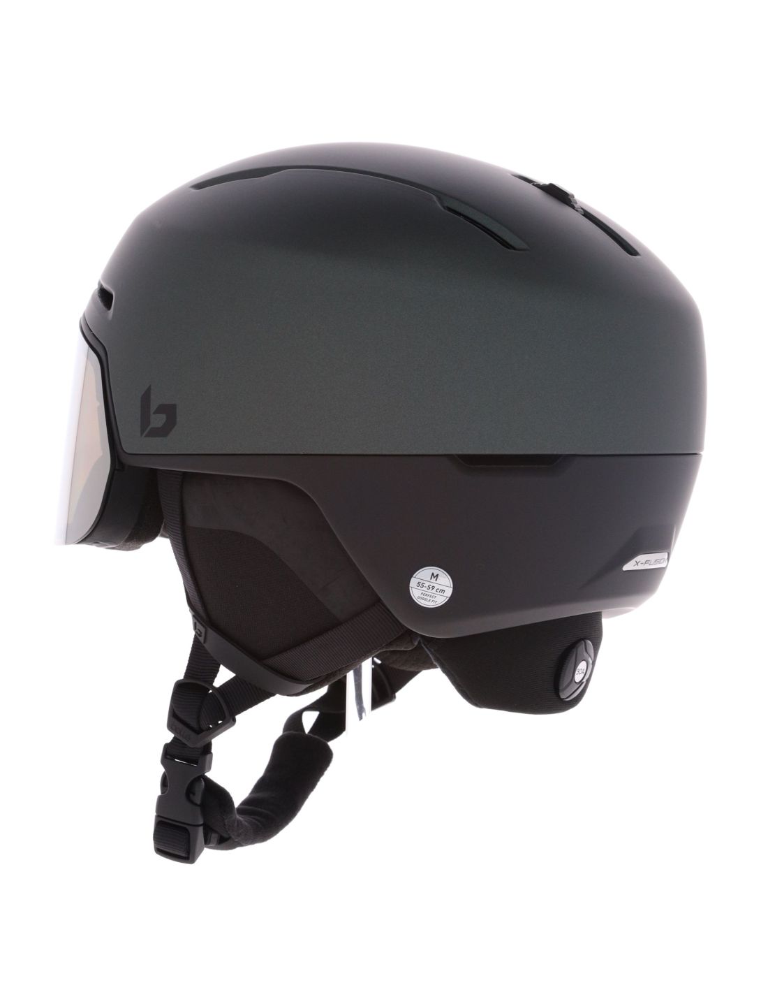 Bollé, X-Fusion Pure skihelm met vizier unisex Forest Black Matte - Photochromic zwart 