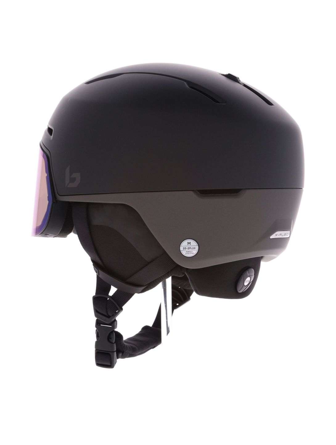 Bollé, X-Fusion Pure skihelm met vizier unisex Mineral Black Matte - Photochromic zwart 