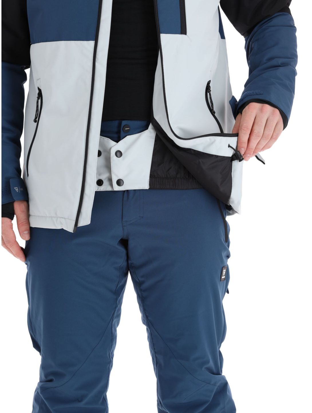 Brunotti, Flynners ski-jas heren Stone Grey blauw, grijs, zwart 