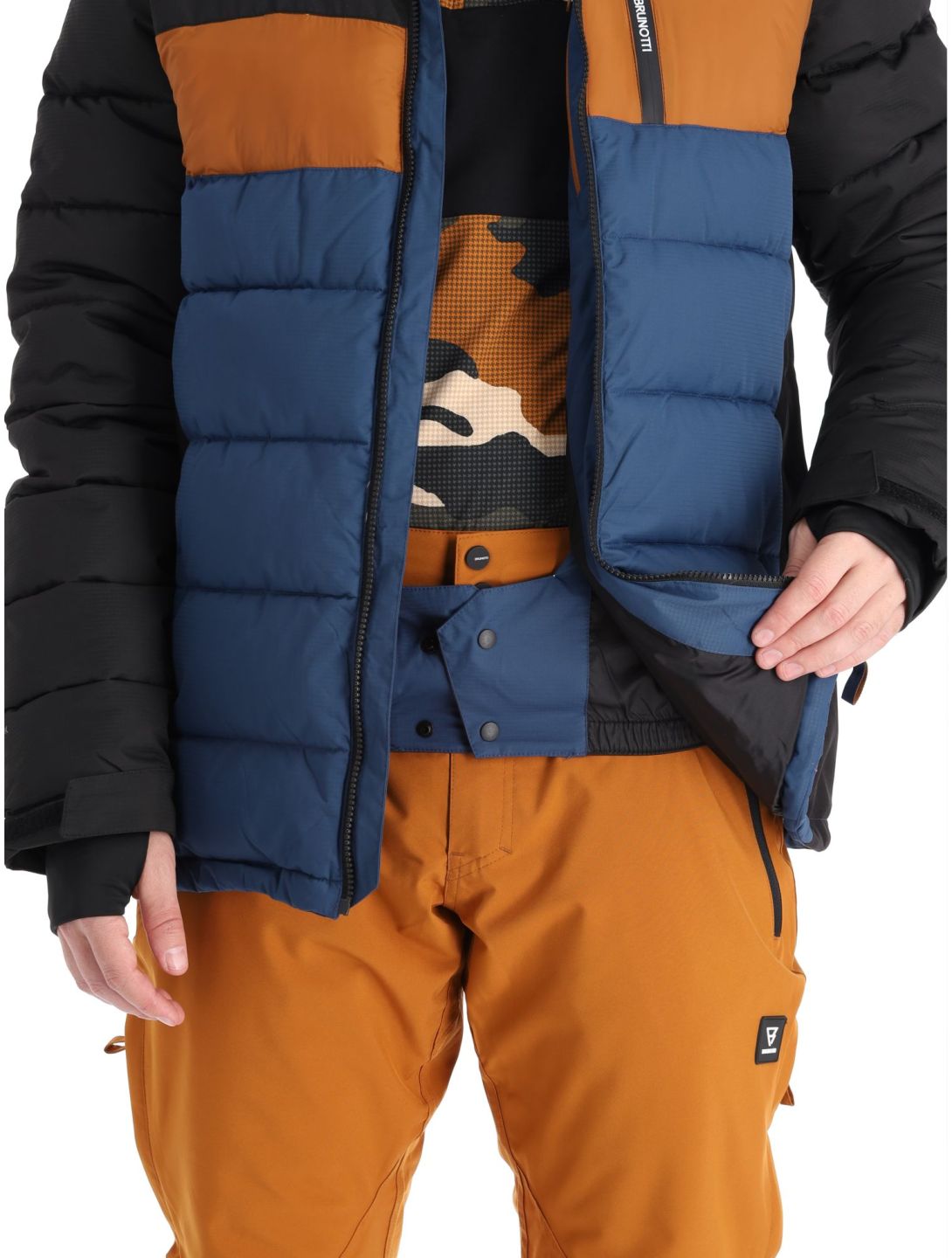 Brunotti, Tryings ski-jas heren Night Blue blauw, bruin, zwart 