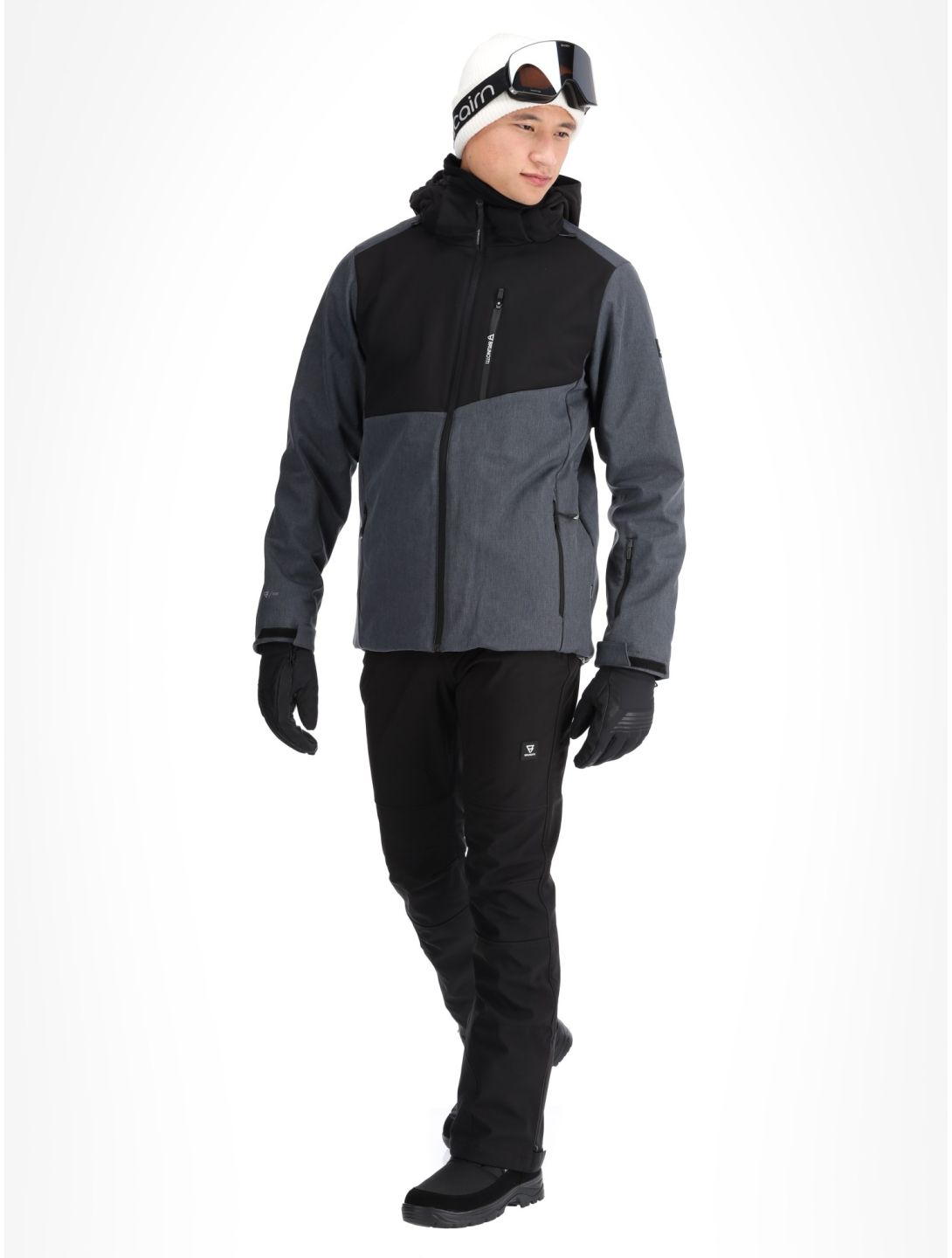 Brunotti, Twinstroke AC Softshell jas heren Dark Grey Melee Grijs 