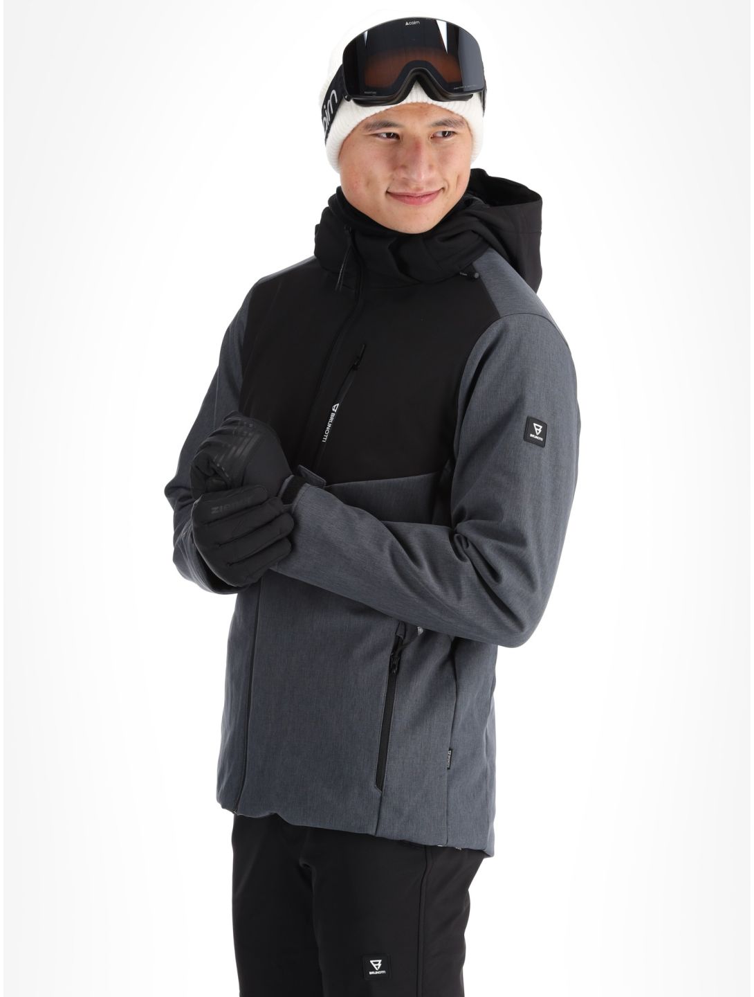 Brunotti, Twinstroke AC Softshell jas heren Dark Grey Melee Grijs 