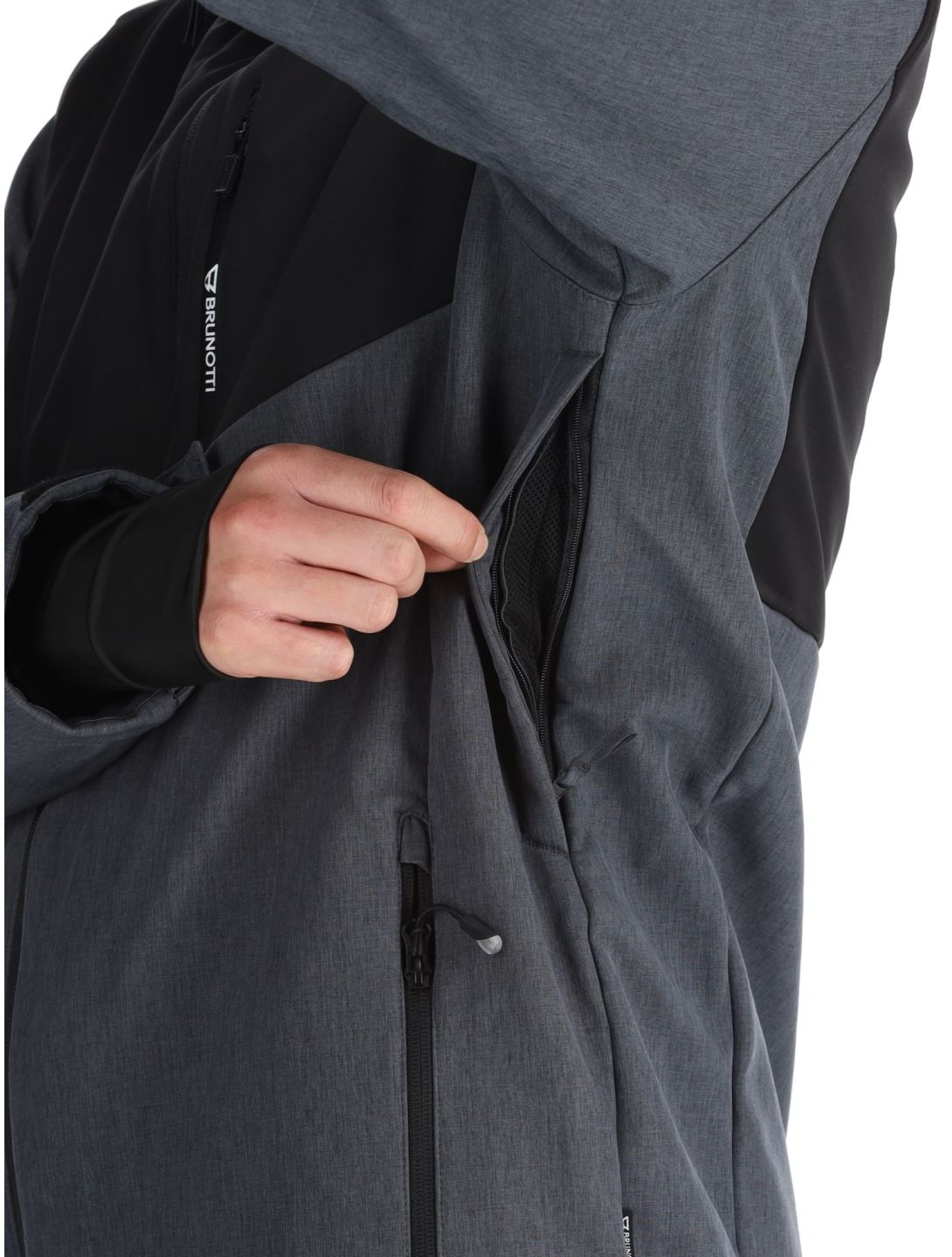 Brunotti, Twinstroke AC Softshell jas heren Dark Grey Melee Grijs 