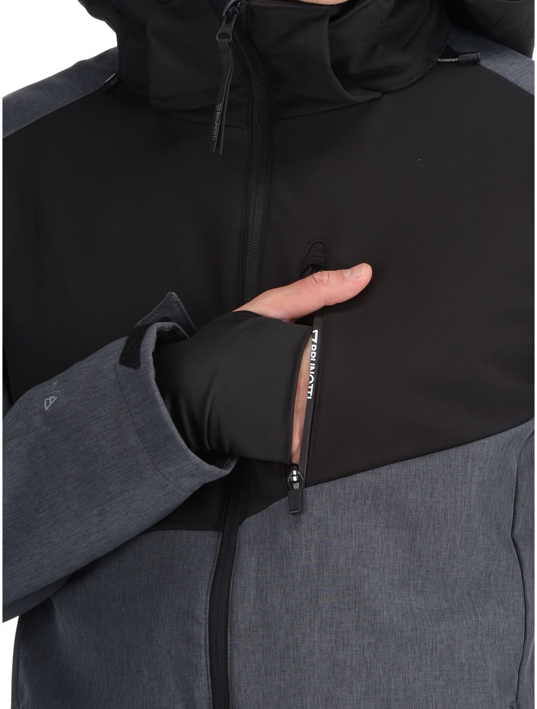 Brunotti, Twinstroke AC Softshell jas heren Dark Grey Melee Grijs 