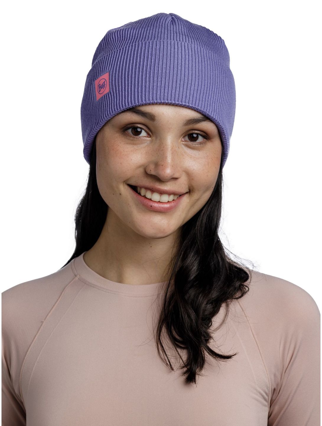 Buff, Crossknit Beanie muts unisex Iris paars 