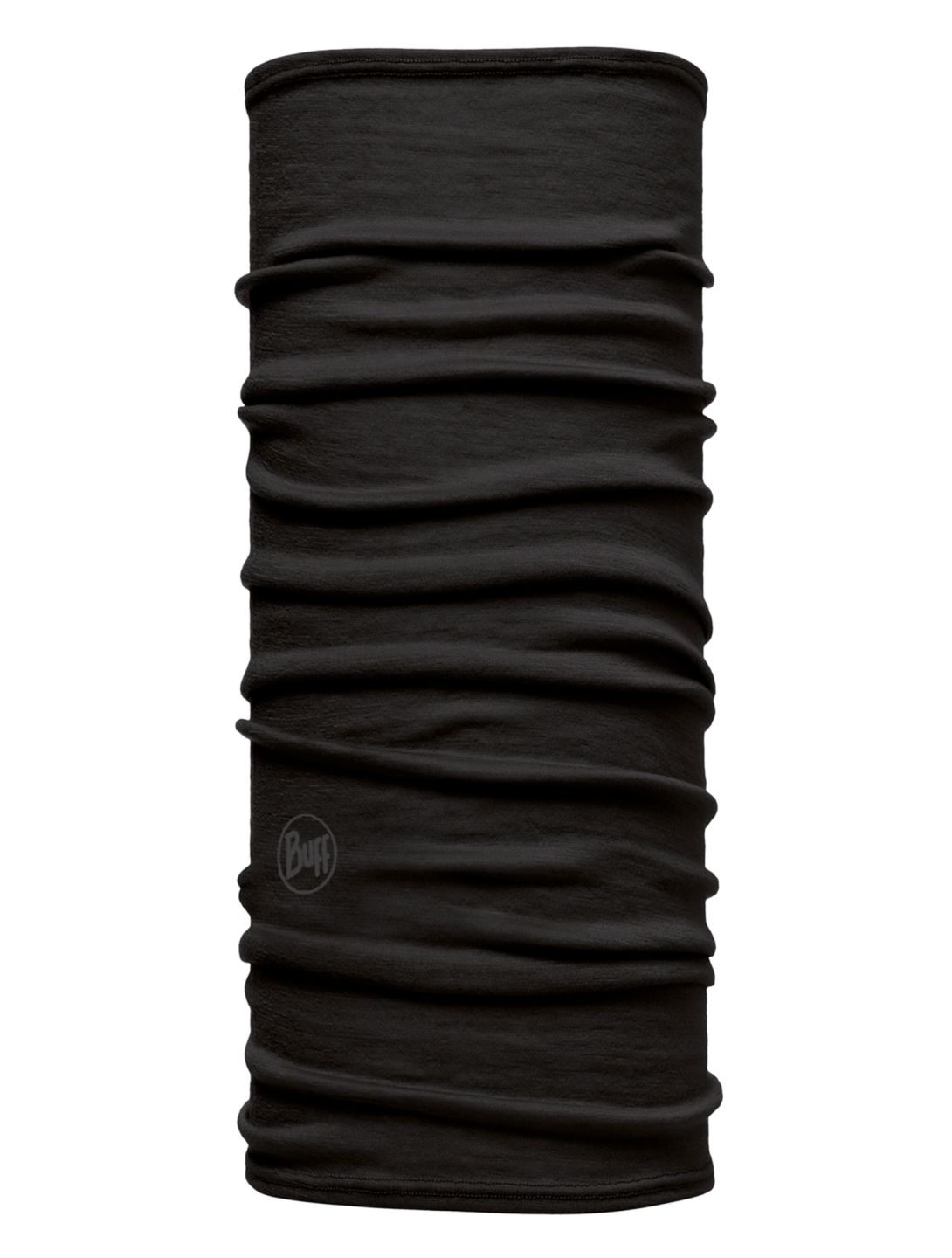 Buff, Merino Lightweight sjaal kinderen Solid Black zwart 