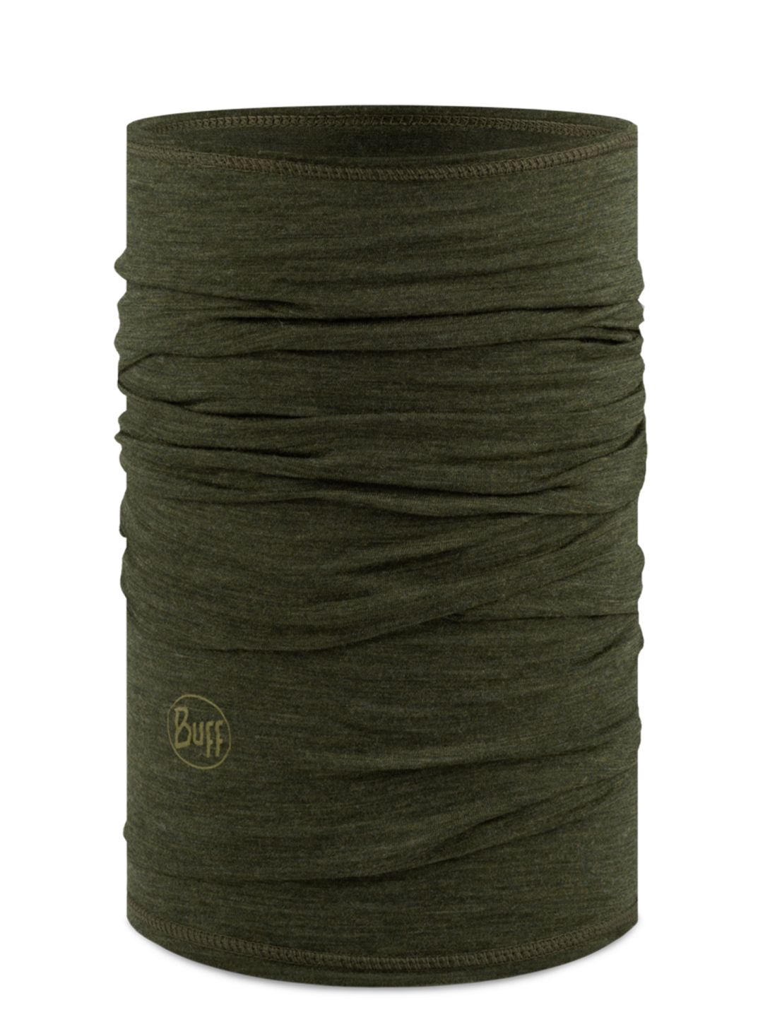 Buff, Merino Lightweight sjaal unisex Solid Bark groen 