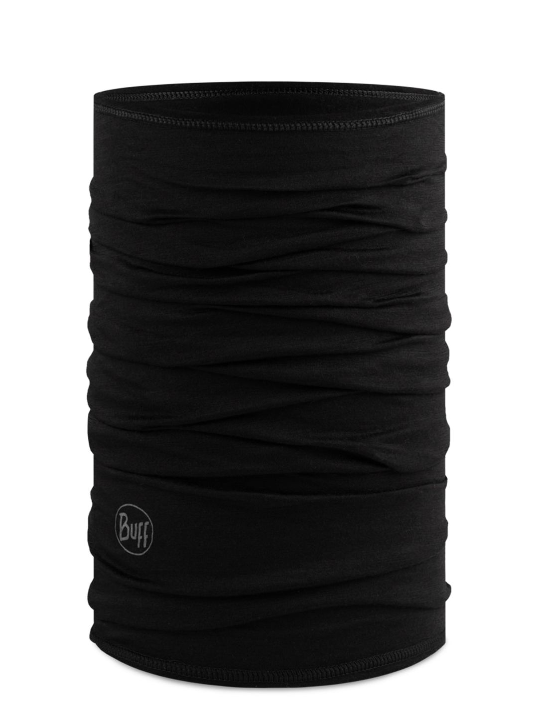 Buff, Merino Lightweight sjaal unisex Solid Black zwart 