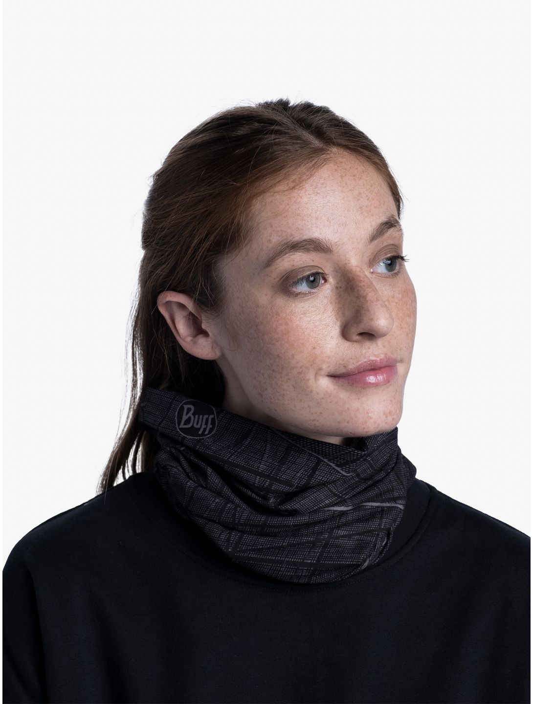 Buff, Original Ecostretch sjaal unisex Embers Black zwart 